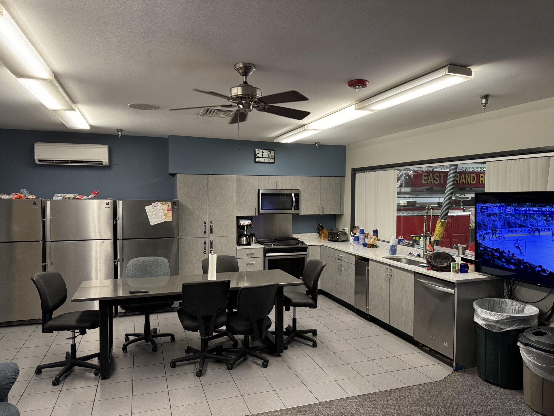 Freshly cleaned corporate office with workstations
